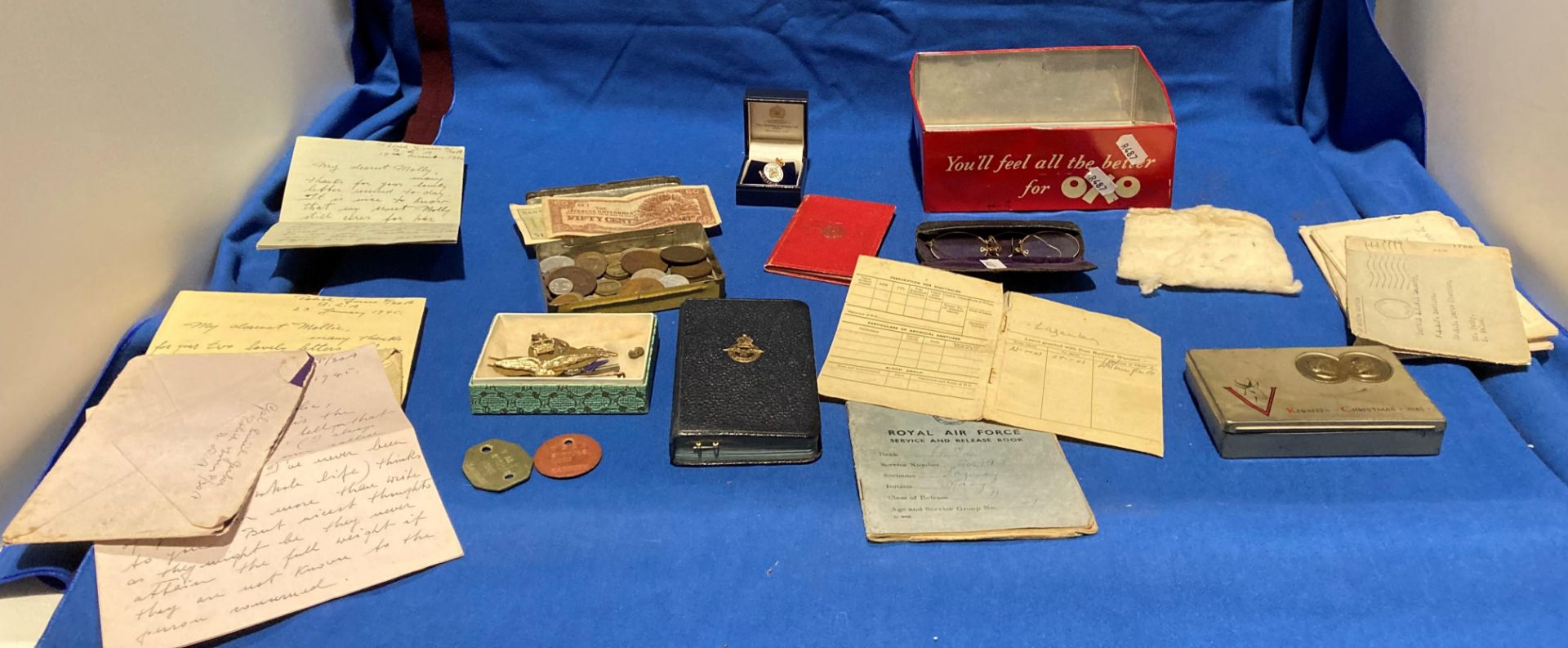 A quantity of ephemera and badges relating to 2057912 ACWI M Lazenby 'B' Flight WAAF Section