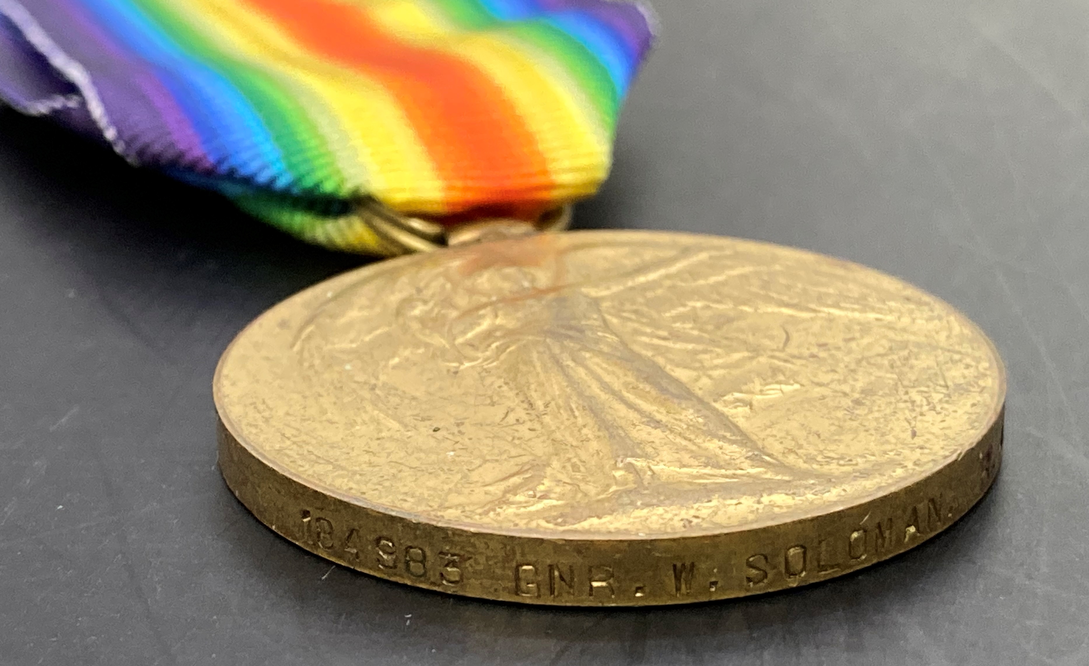 A First World War War medal and ribbon to Ply 2154-5 Pte W H Smalley RMLI and a First World War - Image 3 of 3