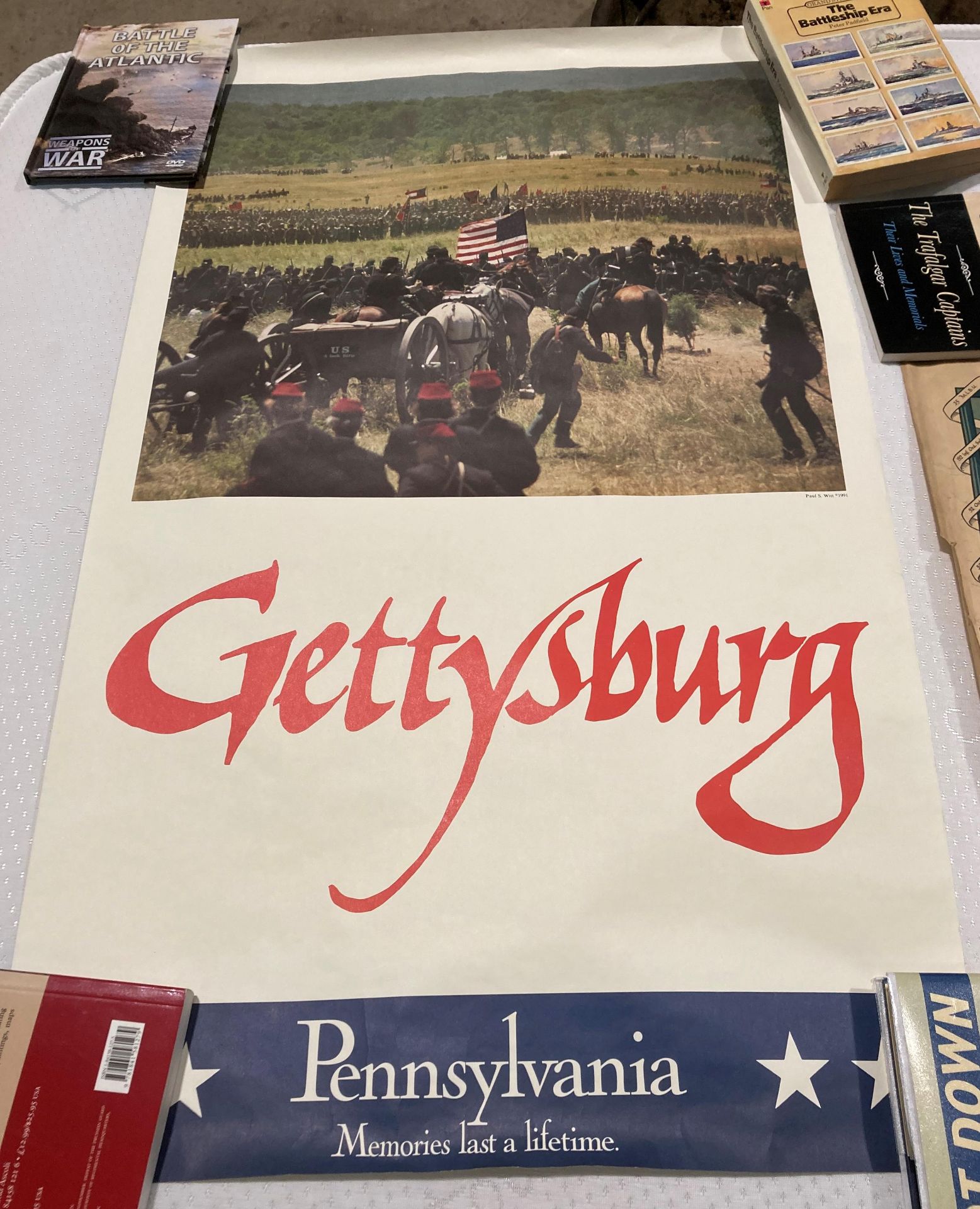 Two rolled up posters - modern Gettysburg American Civil War poster, - Bild 2 aus 3
