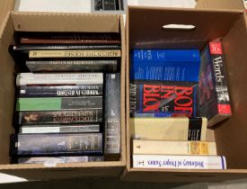 Contents to two boxes - 19 assorted books including witches and witchcraft, historic speeches,