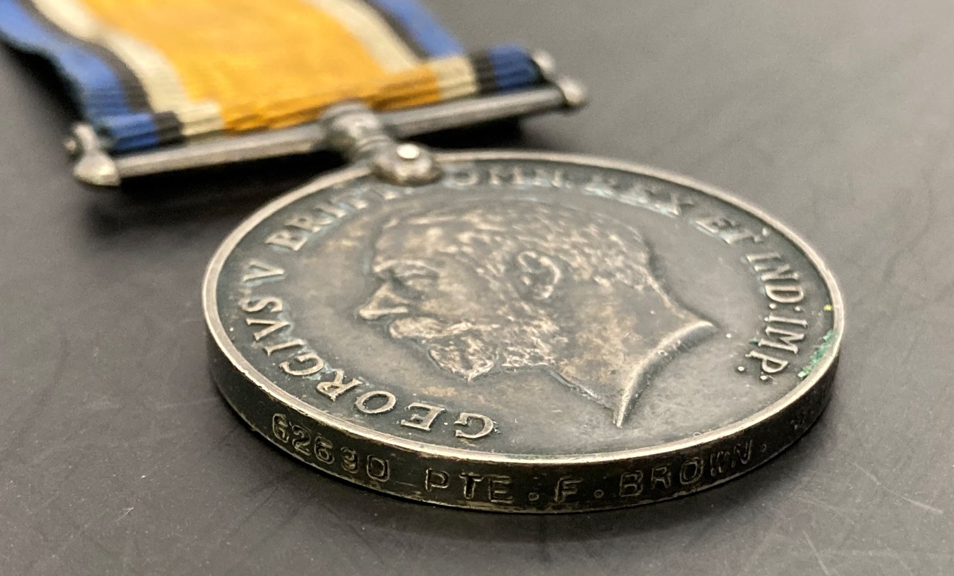 Two First World War Medals - 1914-1918 War Medal with ribbon and the Victory Medal 1914-1919 - Image 3 of 3