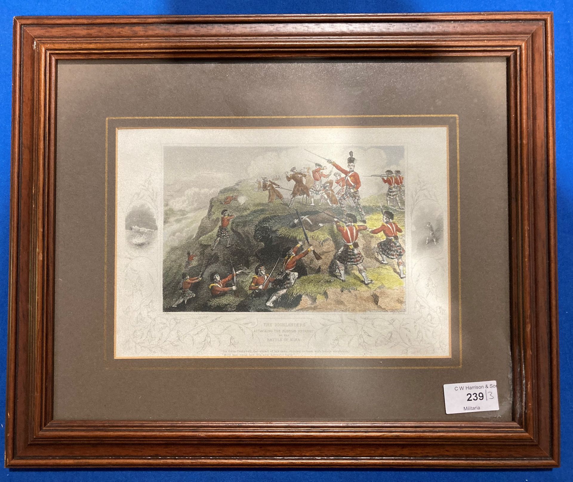 3 x framed original prints relating to the Black Watch 42nd Royal Highlanders in the Crimean War. 1. - Image 8 of 8