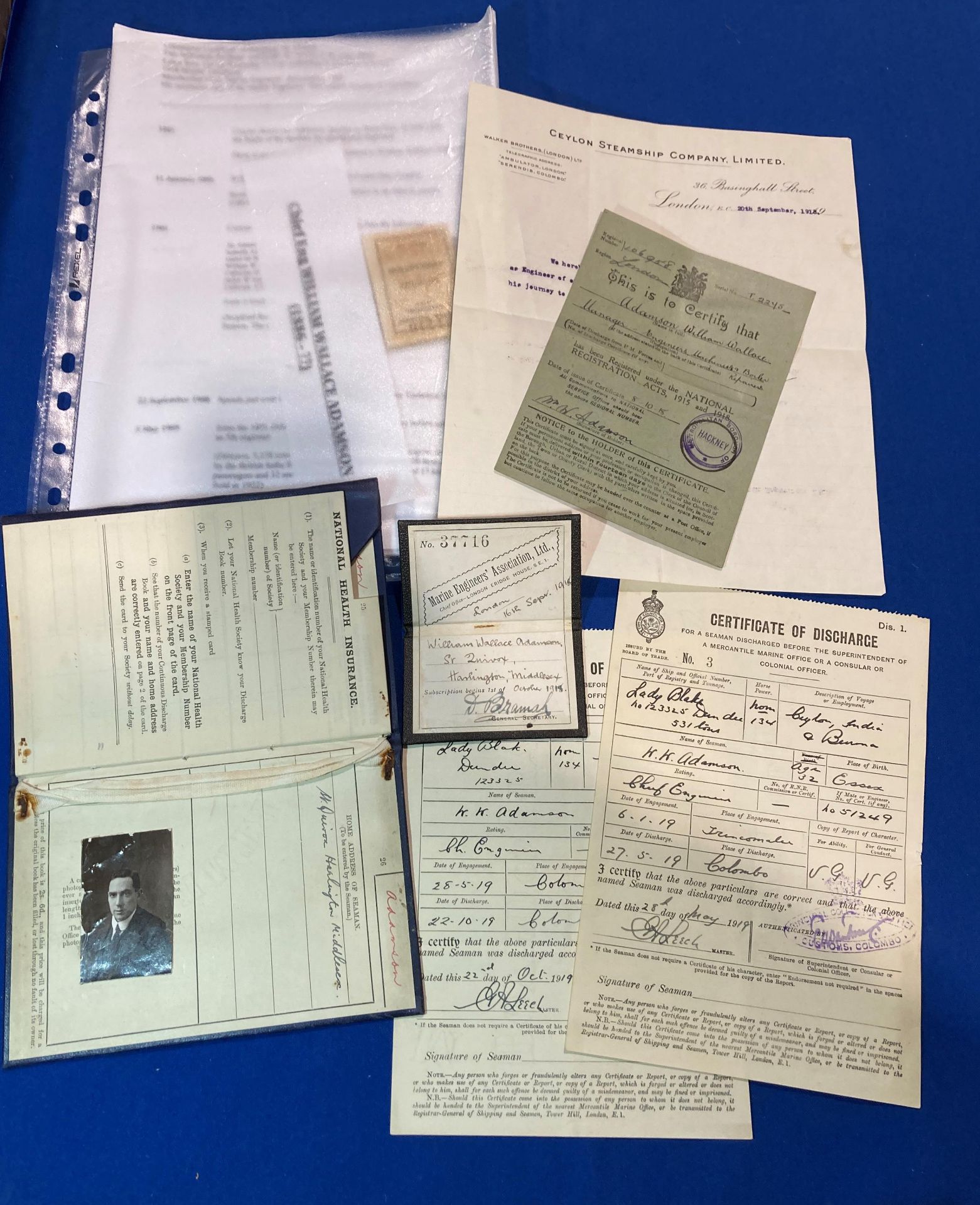 A selection of Original Merchant Navy Documents to the Following Recipients:- Noel Charles Exelby. - Image 2 of 6