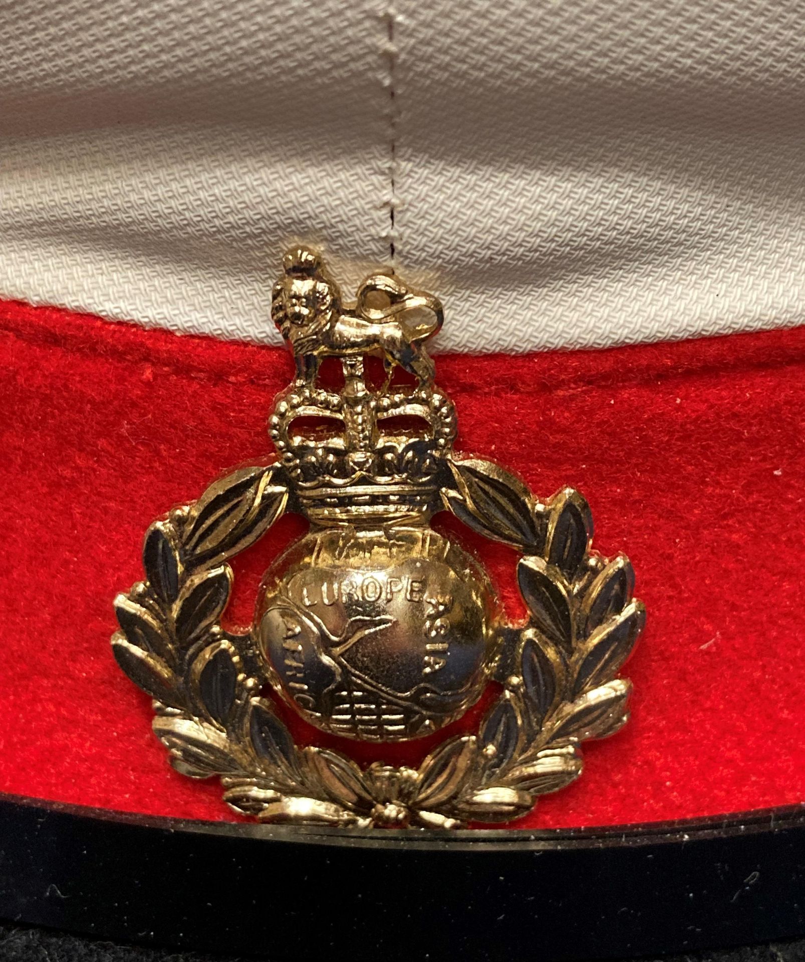 A Royal Marines peaked dress cap, - Image 4 of 7