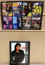 Framed Michael Jackson poster 'Bad', 50cm x 40cm and an unframed Dr.