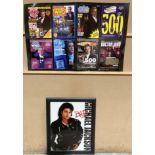 Framed Michael Jackson poster 'Bad', 50cm x 40cm and an unframed Dr.