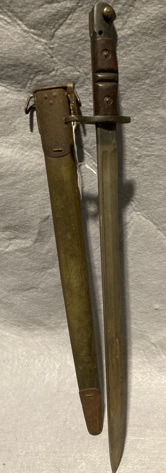 1918 US military Remington bayonet with original sheath, blade 32. - Image 3 of 6