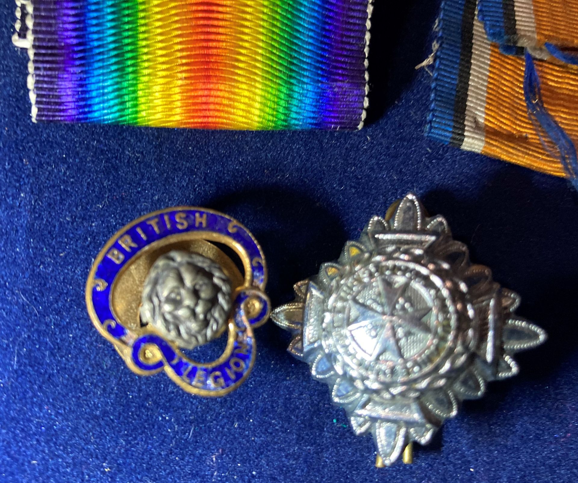 Two First World War ribbons - British War Medal and Victory Medal, - Image 2 of 2