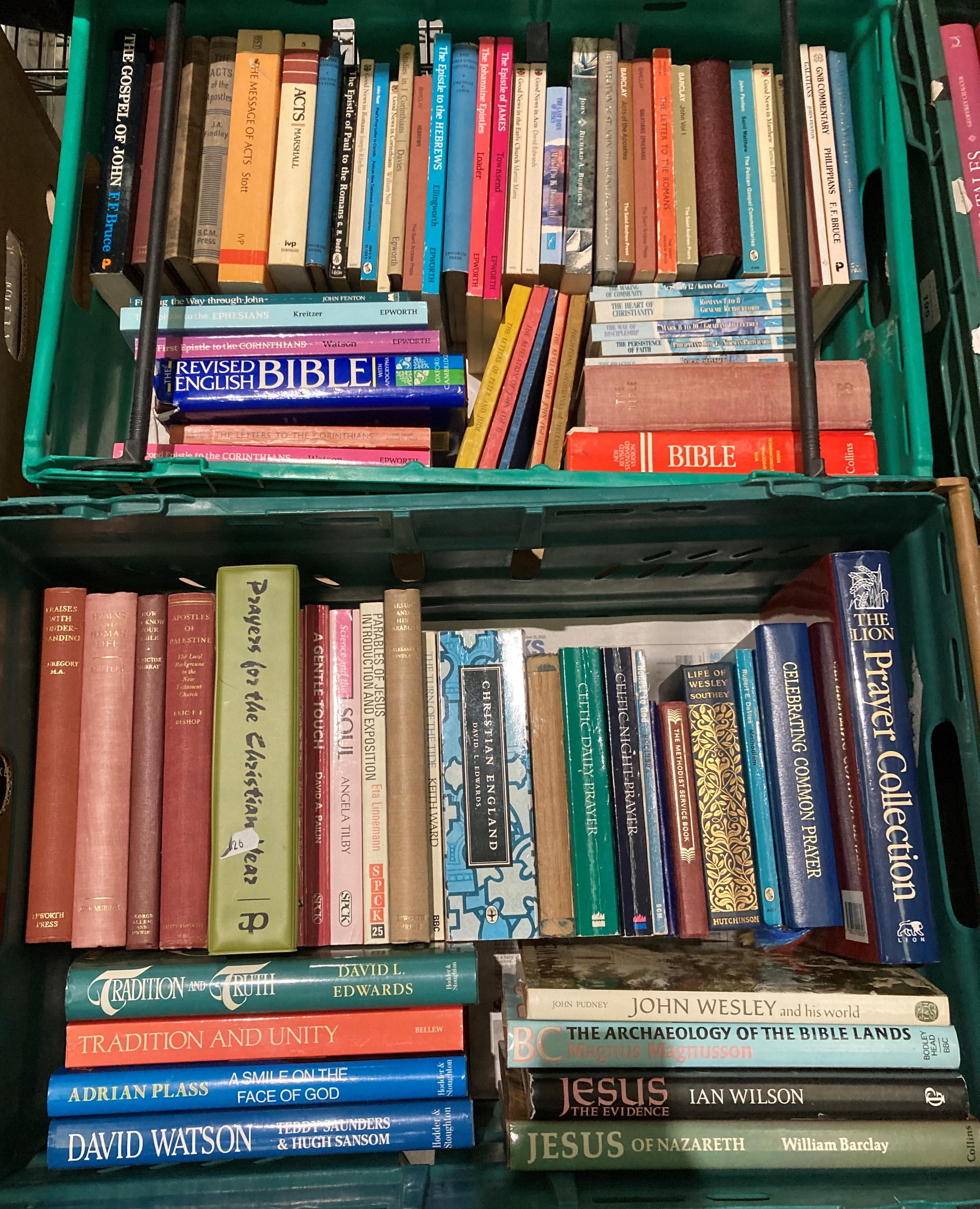 Contents to four boxes - books on religion, assorted dictionaries, etc. - Image 3 of 3