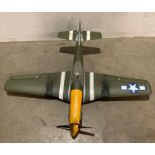 North America P-51 Mustang electric remote controlled model aeroplane (no controller) size 86cm L x