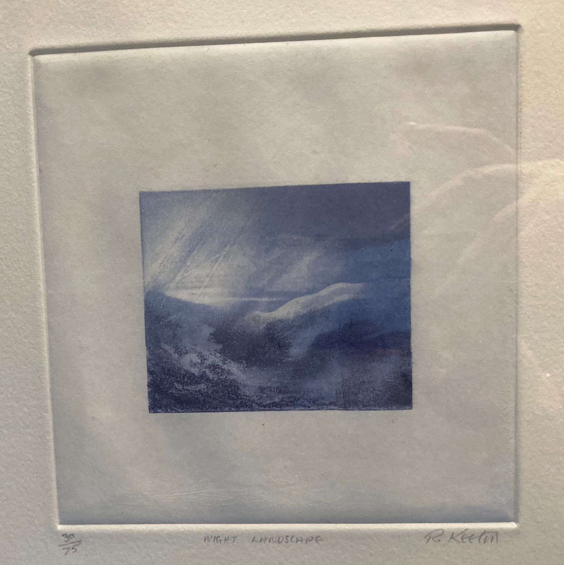 A framed, signed aquatint etching by Richard Keeton 'Night Landscape', - Image 3 of 5