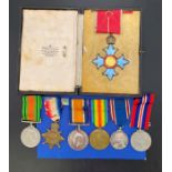 Paymasters group, Order of the British Empire Commander in case of issue, 1914-15 Star, (CLK. C.A.