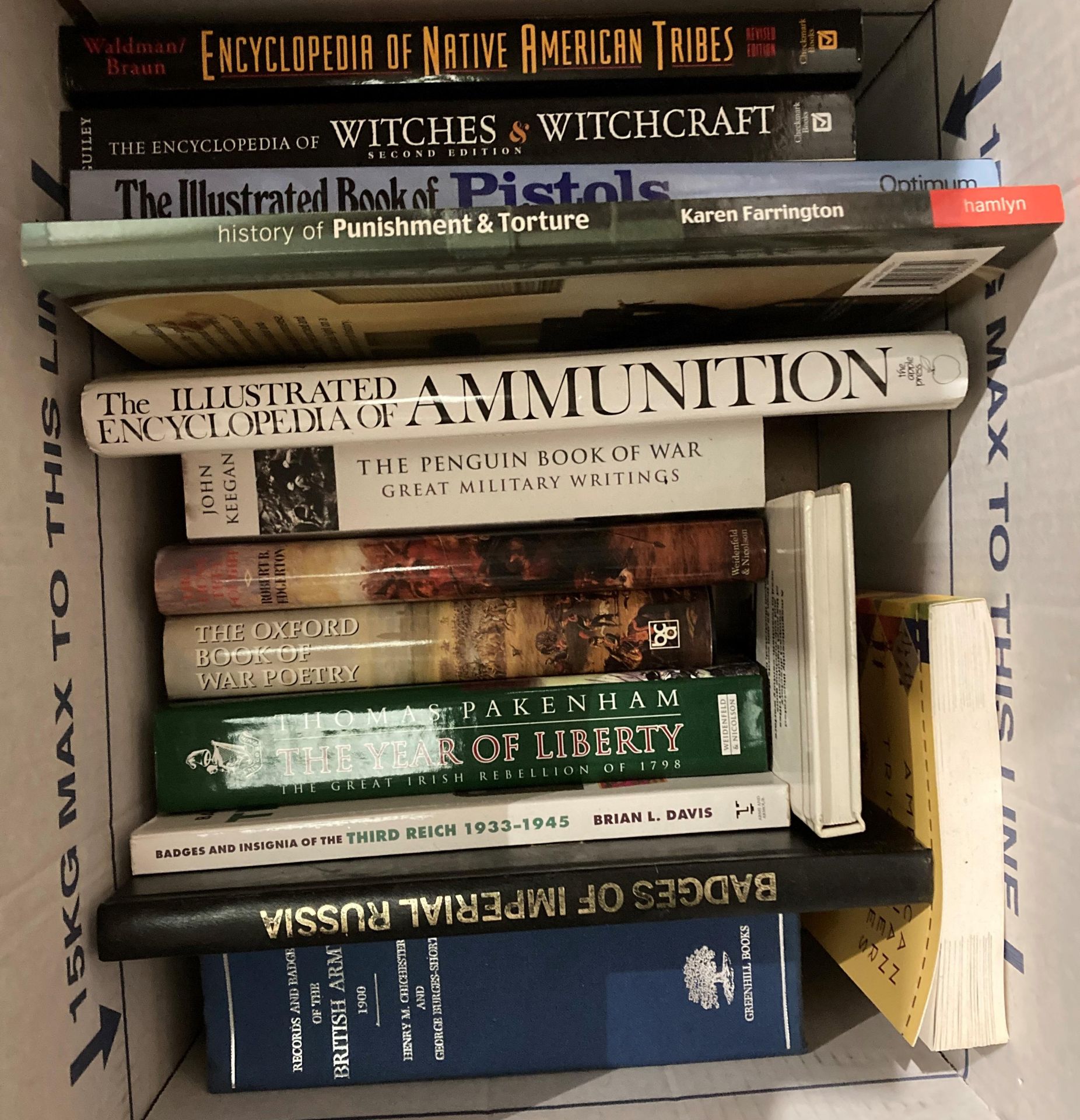 Contents to two boxes - approximately 24 assorted books on warships, samurai, U-boats, elite forces, - Image 7 of 7