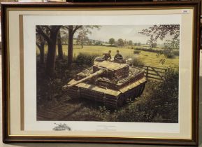 Barry Spicer 'Wittman's Tiger 1 in Villers Bocage' framed Limited Edition print 475/650 signed in