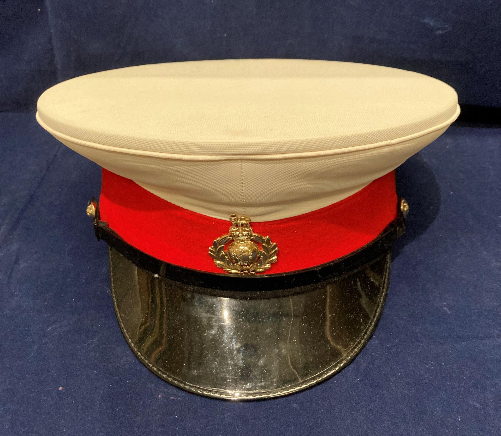 A Royal Marines peaked dress cap, - Image 2 of 7