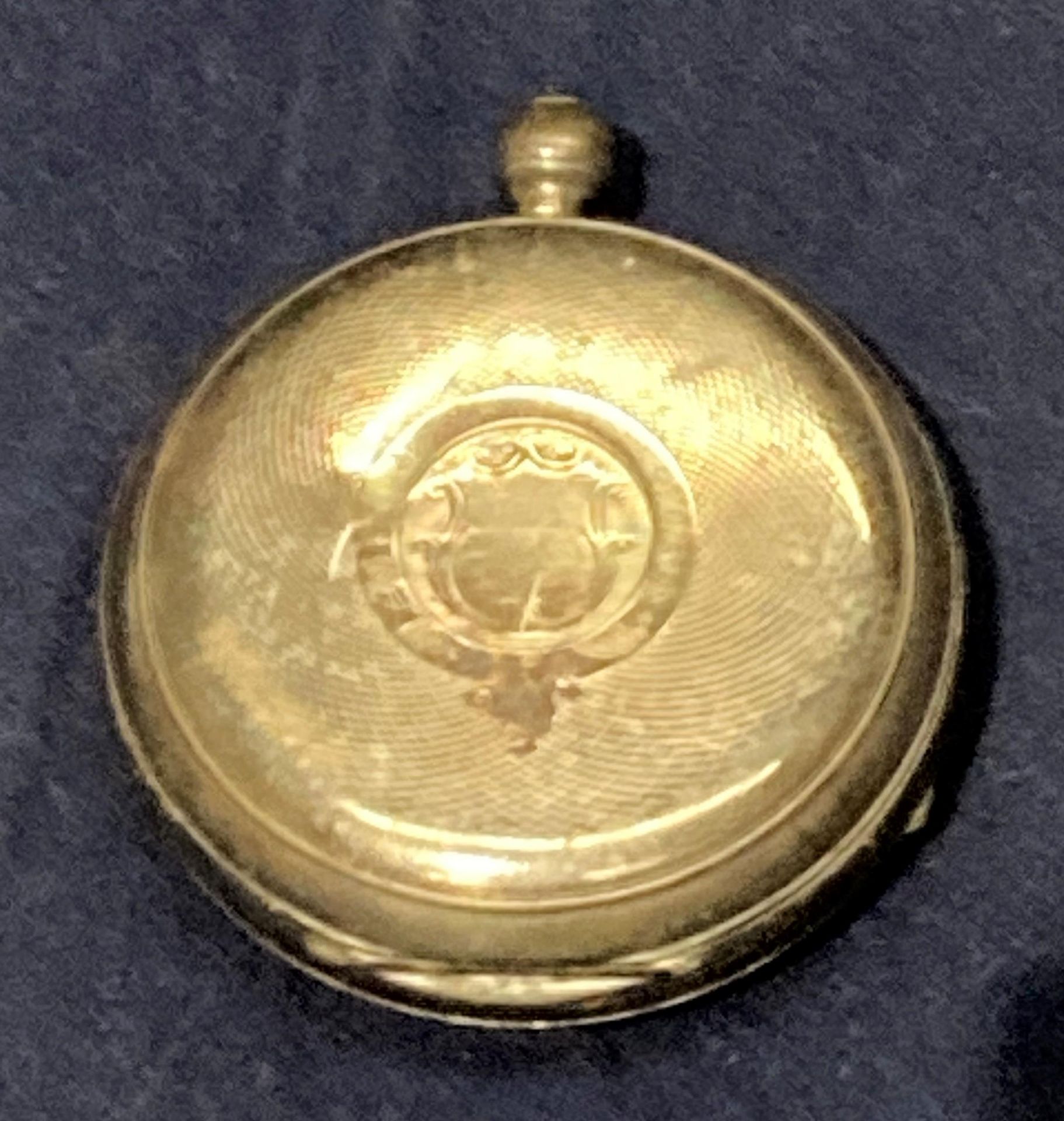 An engraved silver vessel, 6cm high, and a silver cased pocket watch, engraved to front, - Image 3 of 10