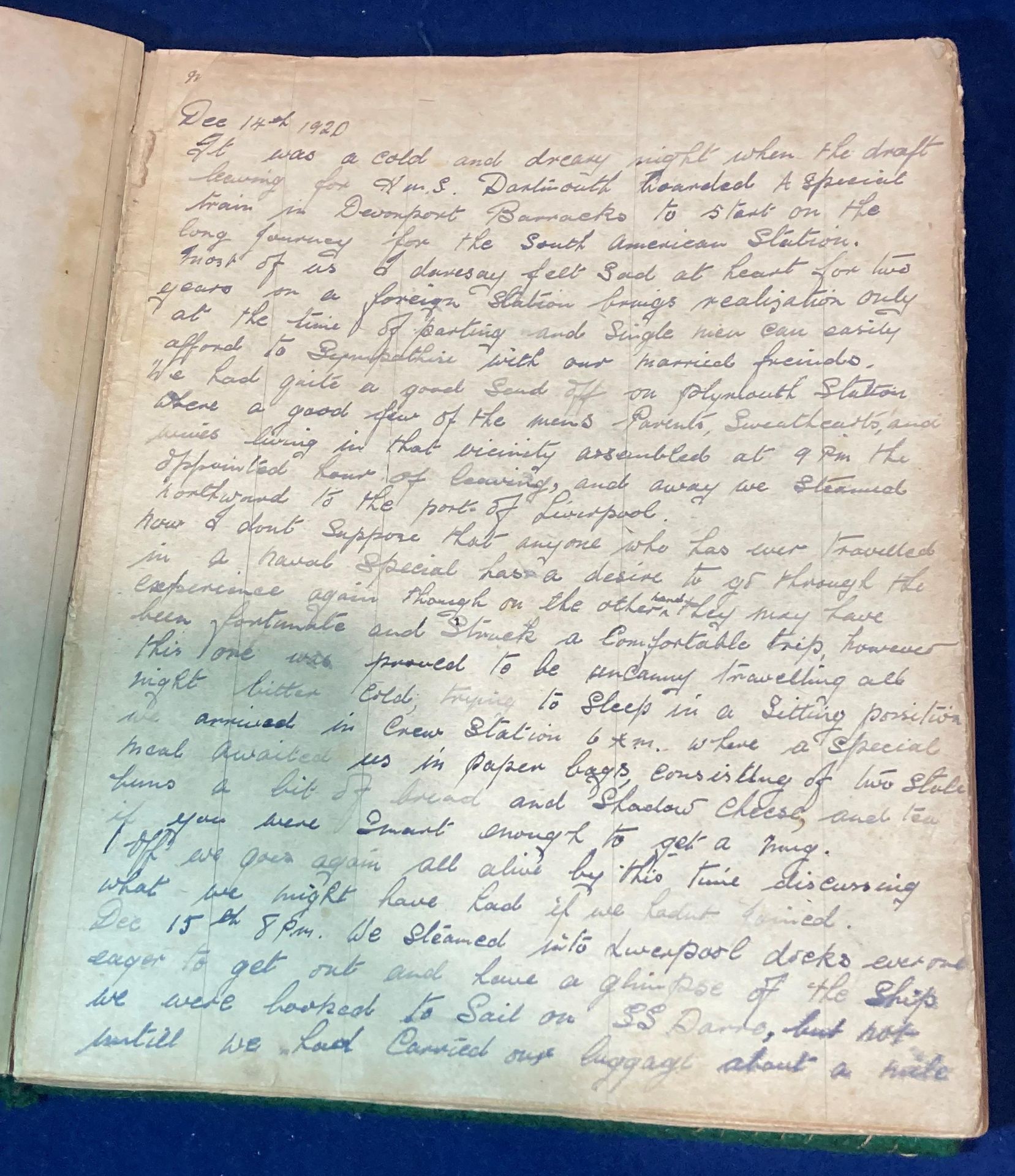 Maritime Ephemera - Seaman's Diary and related printed items - handwritten diary/log of Ernest - Image 5 of 8