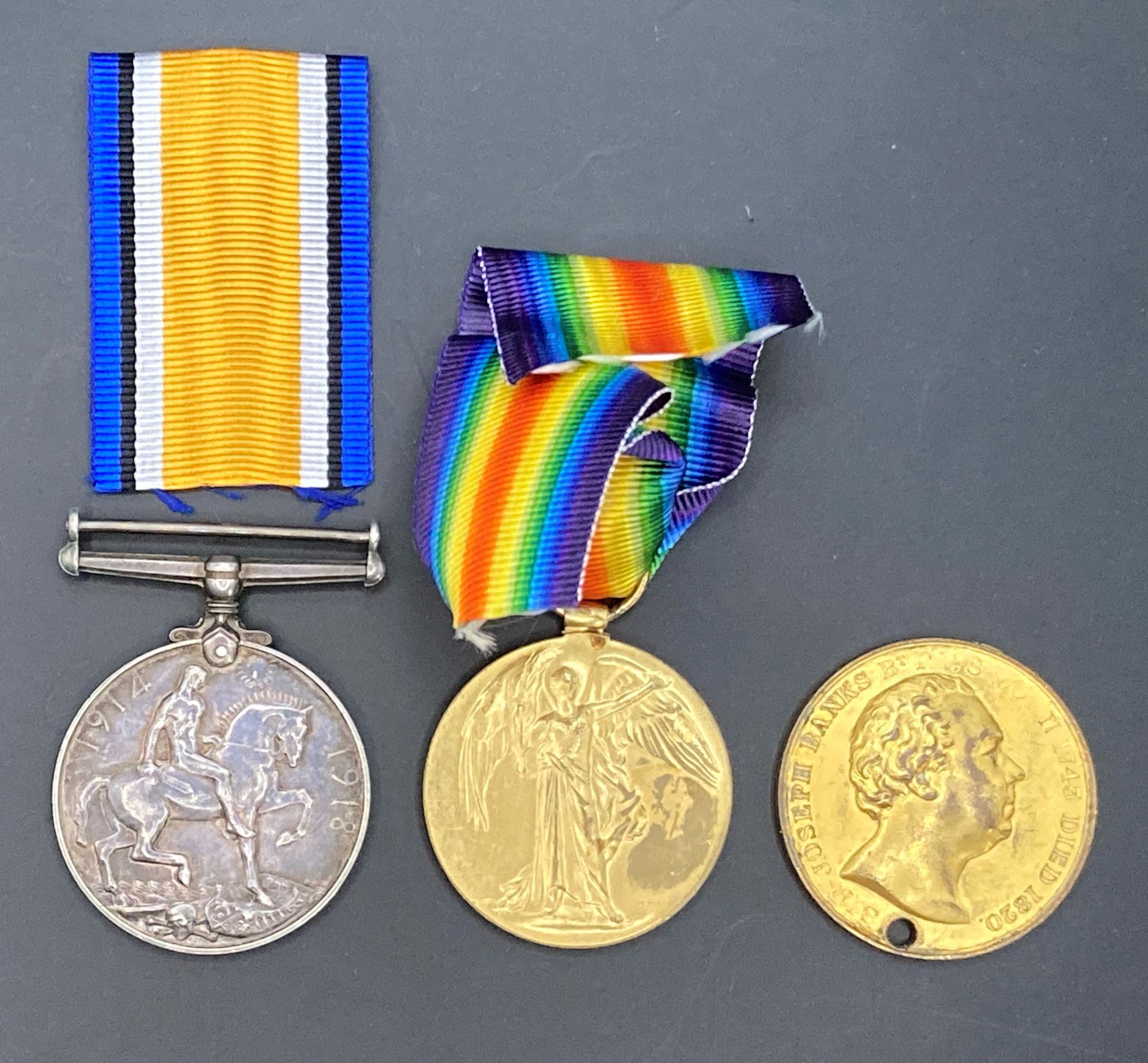 British War Medal, Victory Medal, (T.Z. 9586 J. GLASCODINE. ACT. L. S. R.N.V.R.
