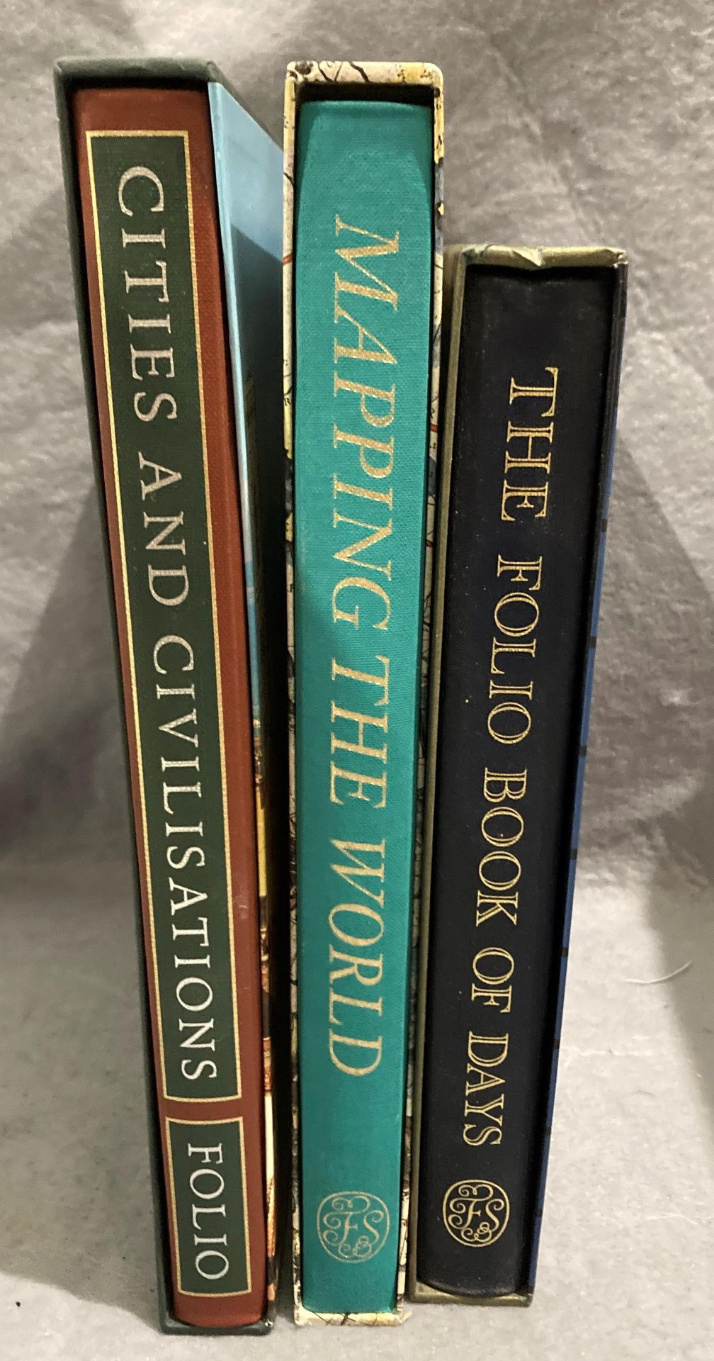 Folio Society - Three books in cases 'The Folio Book of Days',