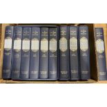 Folio Society - ten volumes 'A History of England' - five individual volumes in cases and a five