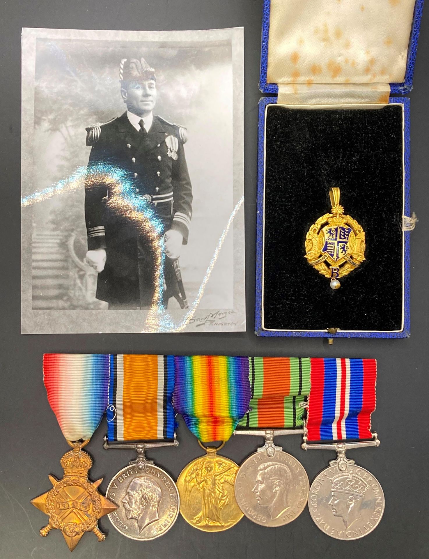GNR J H TURNER R.N. latterly Lieutenant-Commander and Mayor of Bournemouth, 1914-15 Star, (GNR. J.H.