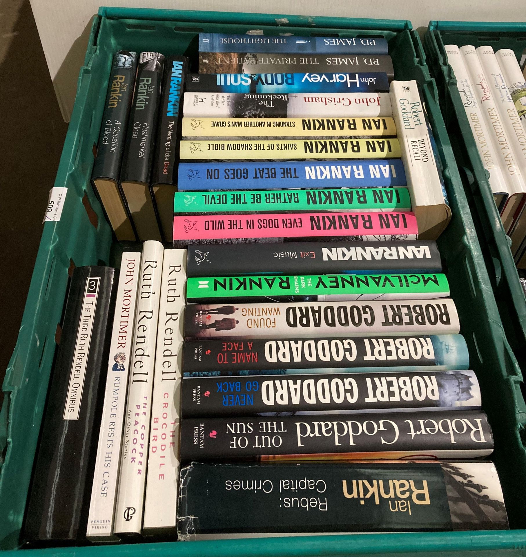 Contents to two crates - approximately fifty assorted books mainly hardback including thirteen by - Image 2 of 3