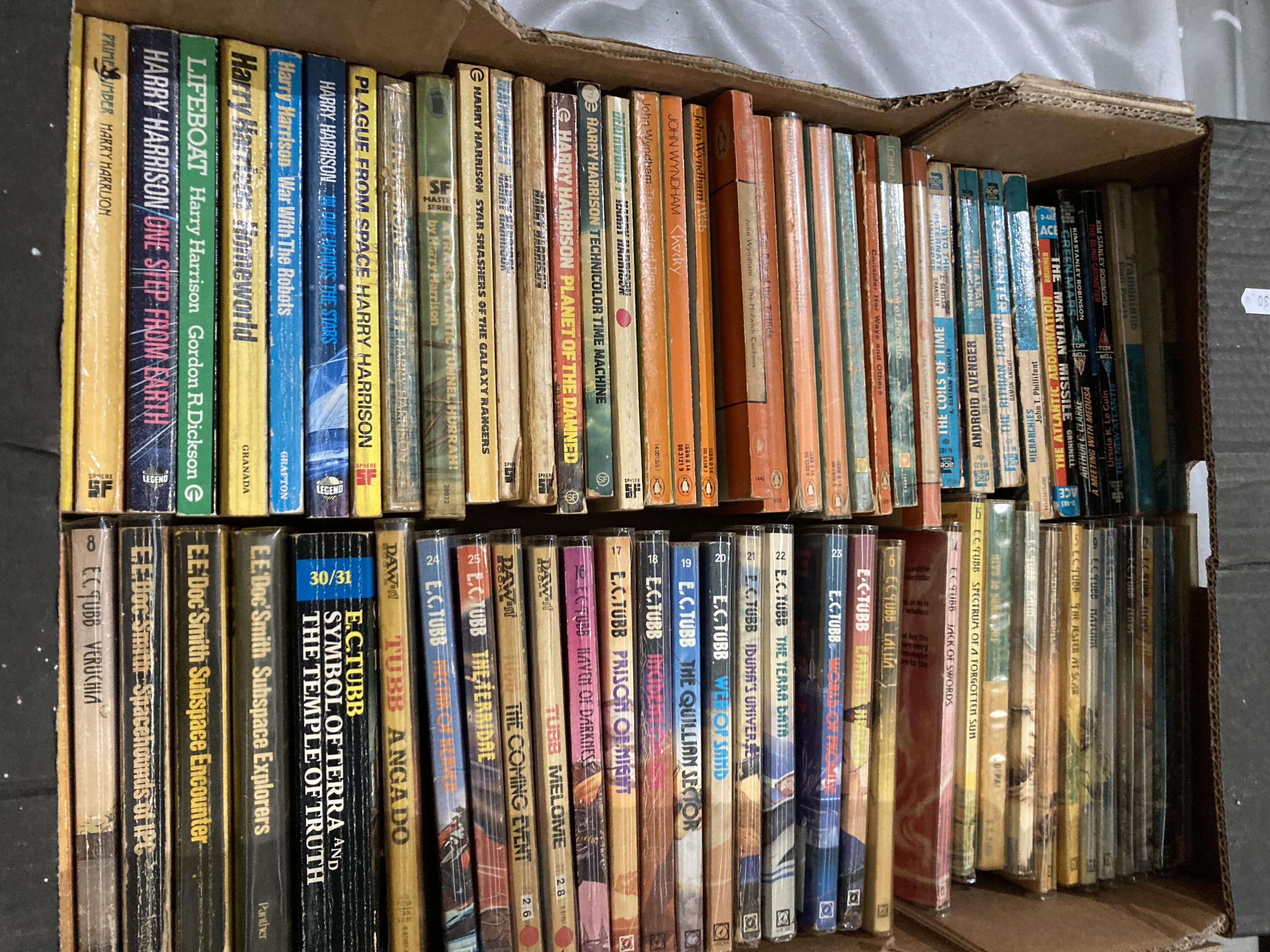 Contents to three boxes - approximately 200 paperback science fiction and fantasy novels, - Image 2 of 4