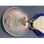 HMS Warspite Royal Naval Training Ship Medal as a Reward of Merit in silver.
