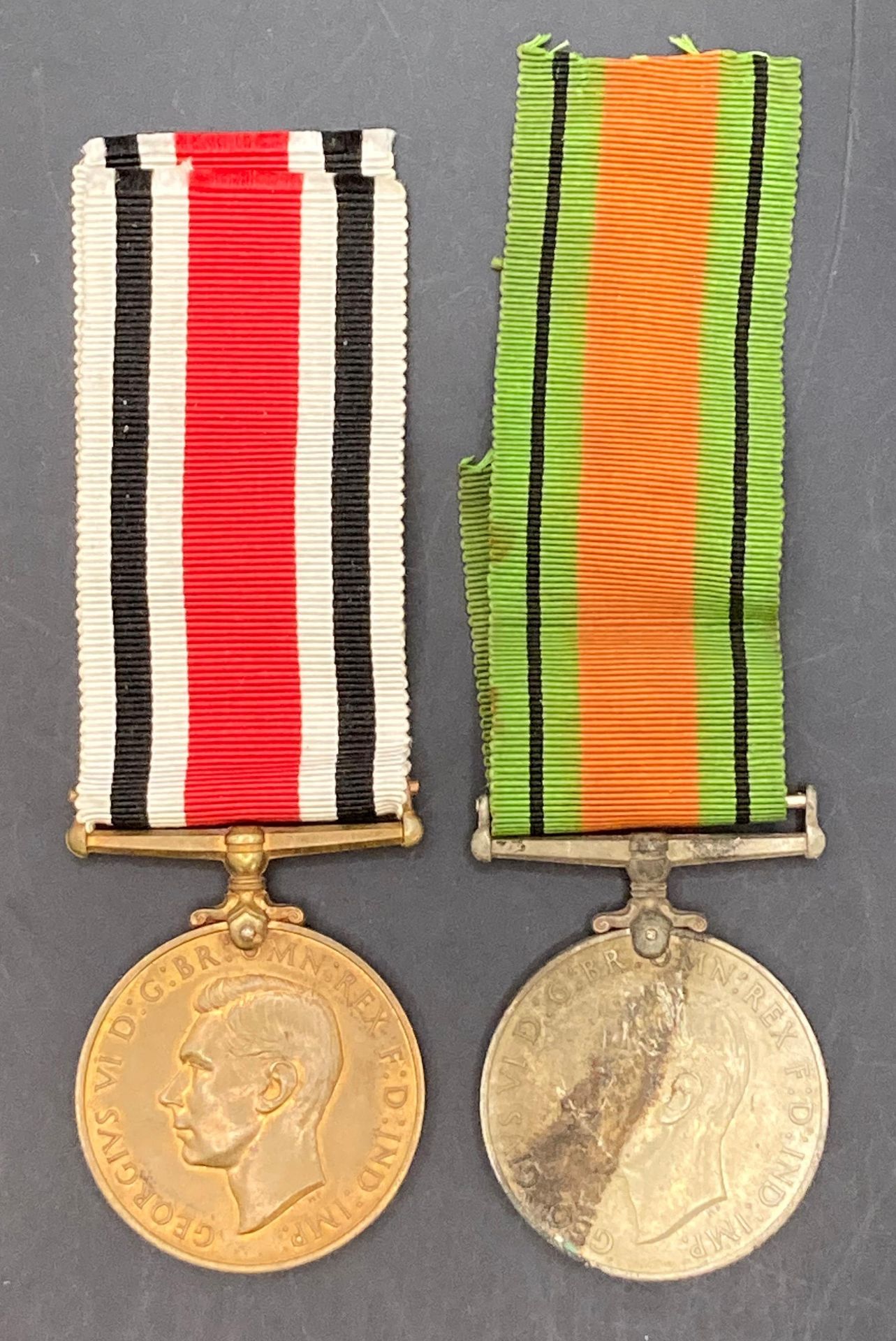 1939-1945 Defence Medal with ribbon and Special Constabulary Faithful Service Medal (George VI) to