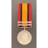 Queens South Africa Medal with clasps Cape Colony and Transvaal complete with ribbon to Lieut H B