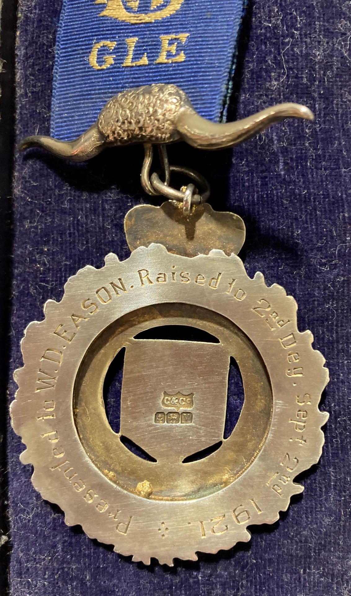 Four assorted RAOB solid silver and enamel medals Carlisle LGE 2264 GLE medal presented to W. - Image 3 of 7