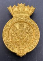 Royal Corps of Naval Constructors Gilded Lapel Badge named to W.T. DAVIS 136.