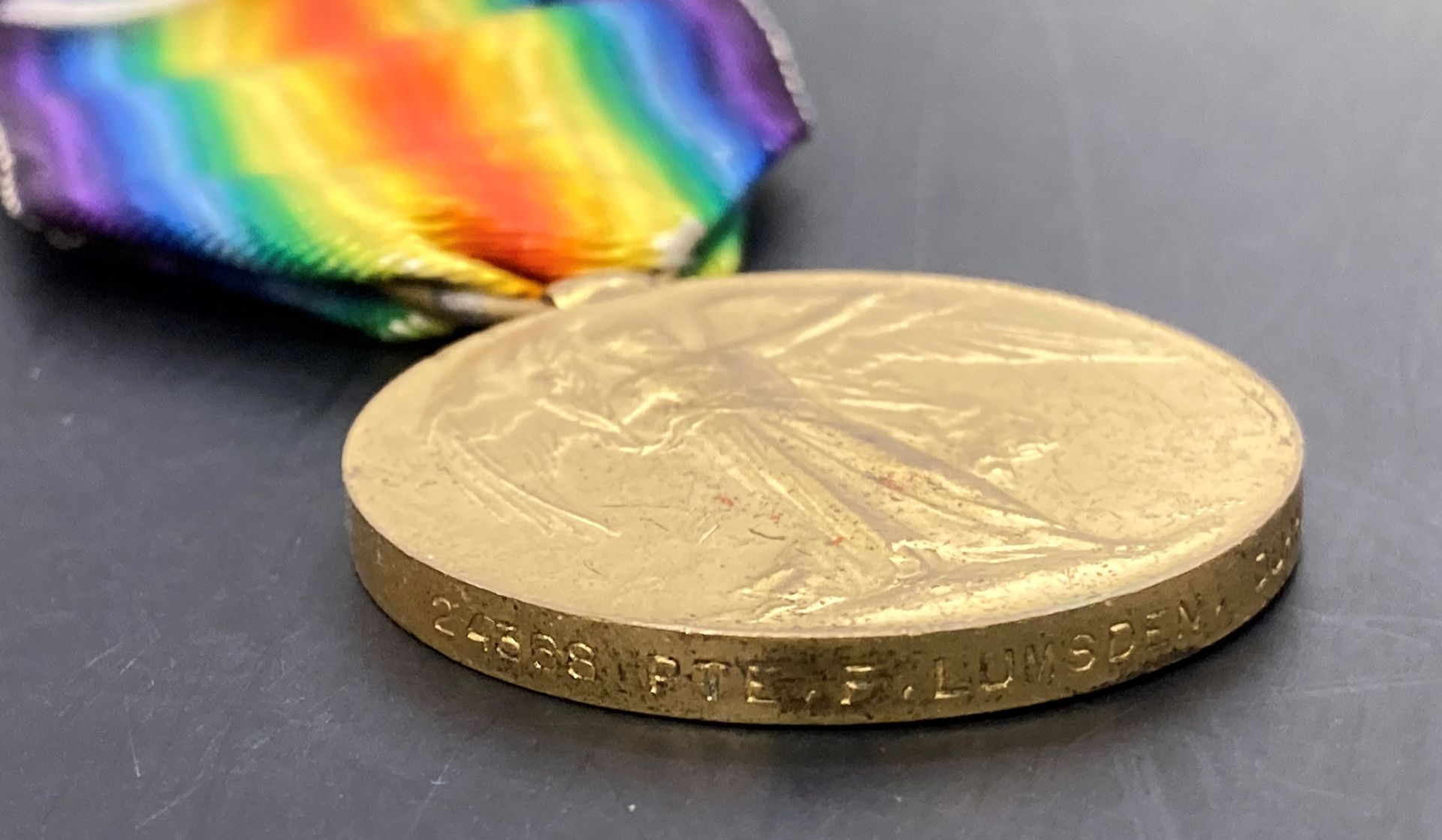 Two First World War medals - War and Victory medals, - Image 4 of 6