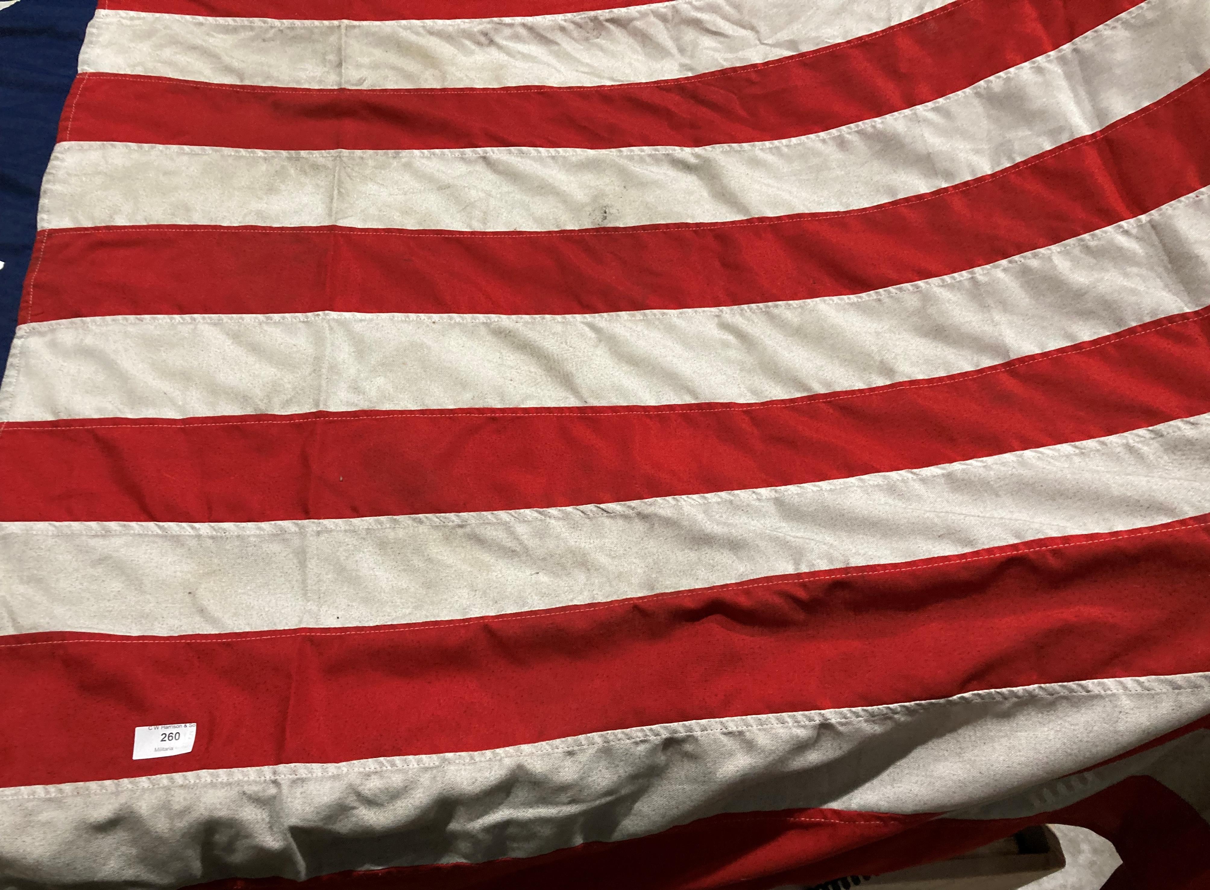 An American Stars and Stripes flag, fifty stars and thirteen stripes, - Image 3 of 4