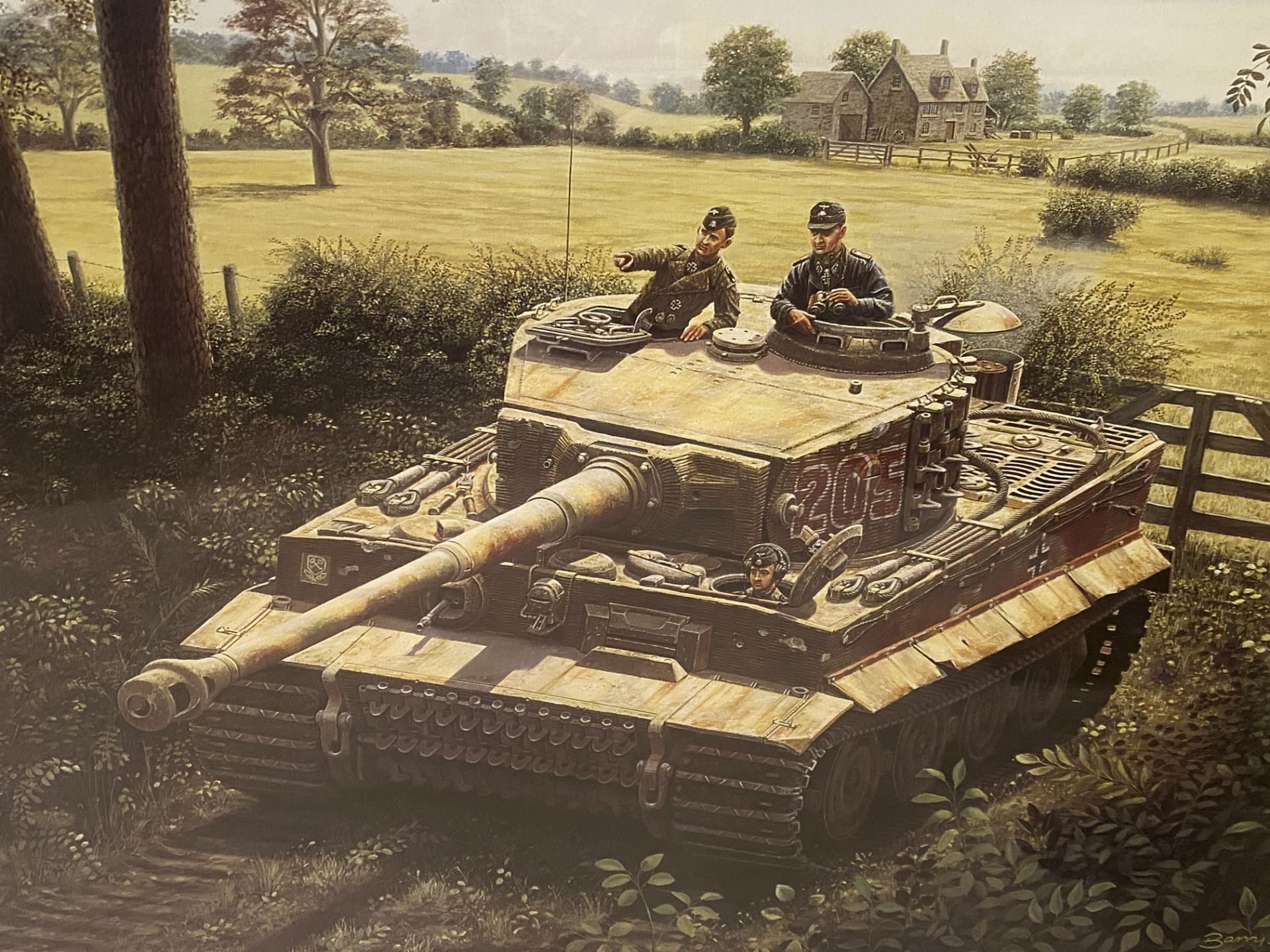 Barry Spicer 'Wittman's Tiger 1 in Villers Bocage' framed Limited Edition print 475/650 signed in - Image 5 of 8