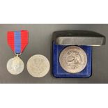 Three items - Imperial Service Medal (Queen Elizabeth II) complete with ribbon to George Carpenter