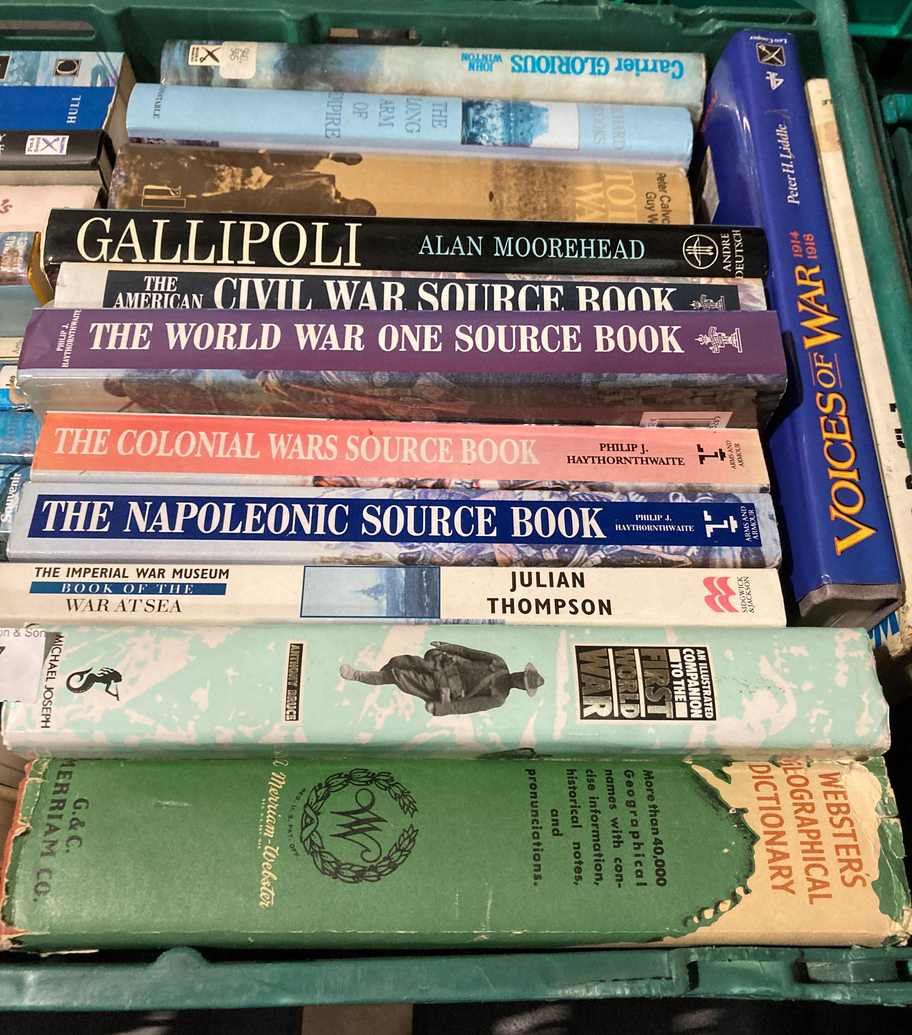 Contents to green plastic crate - 27 books relating to maritime, naval and other warfare, etc. - Image 3 of 3