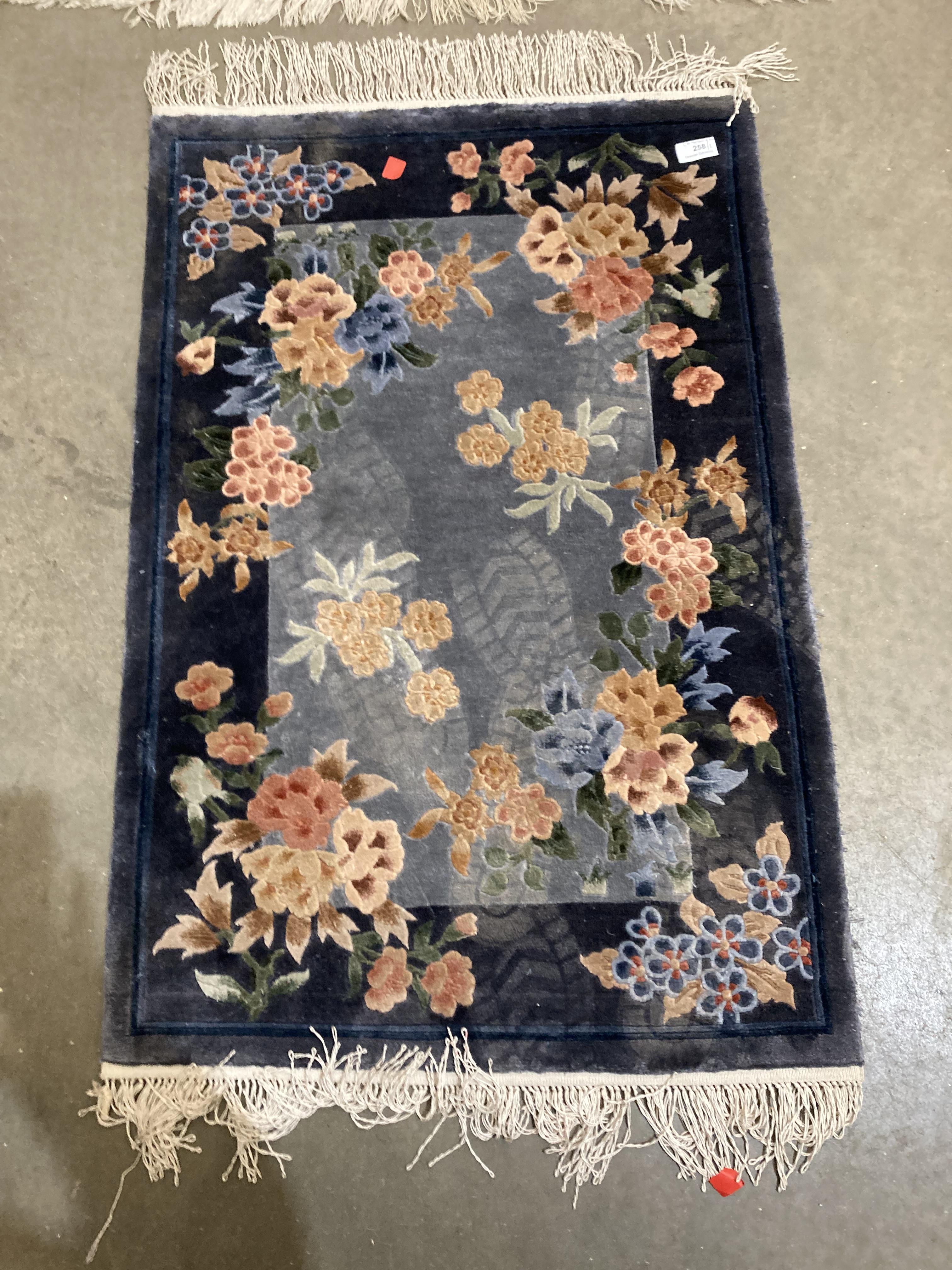 Two small Chinese mats/rugs, - Image 3 of 4