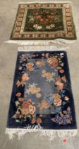 Two small Chinese mats/rugs,