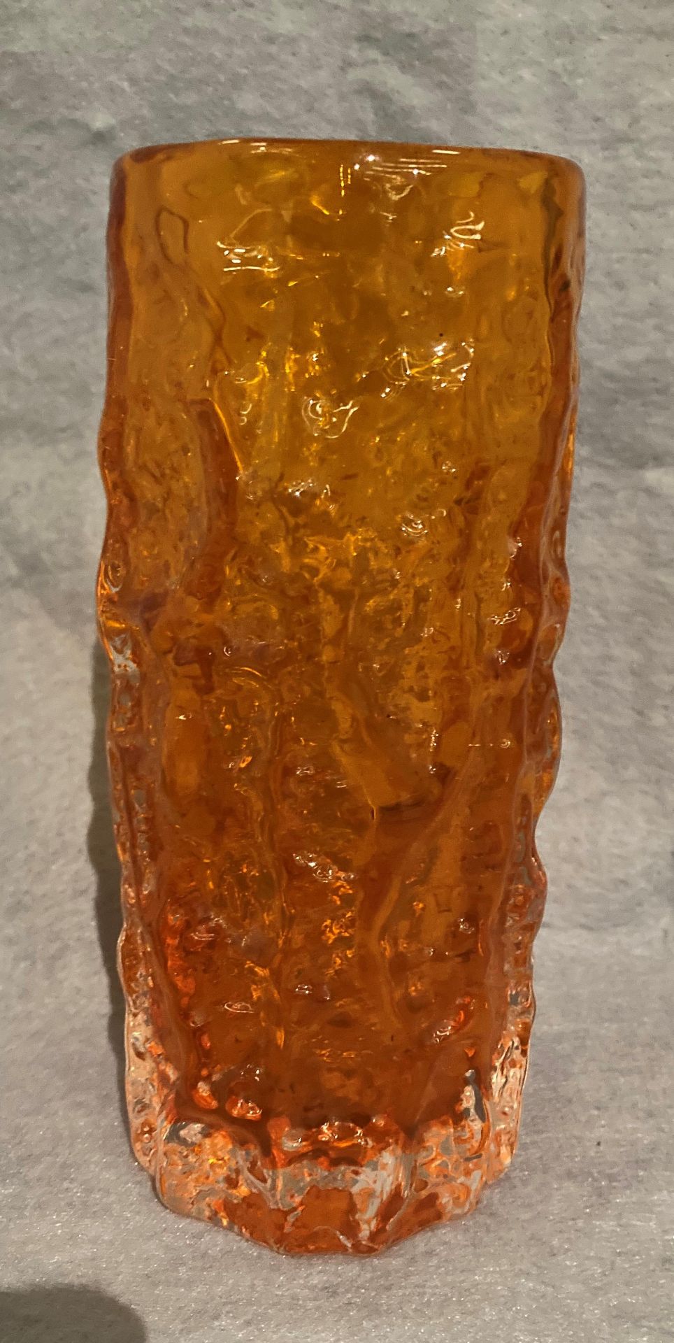 A Whitefriars tangerine bark vase, - Image 2 of 3