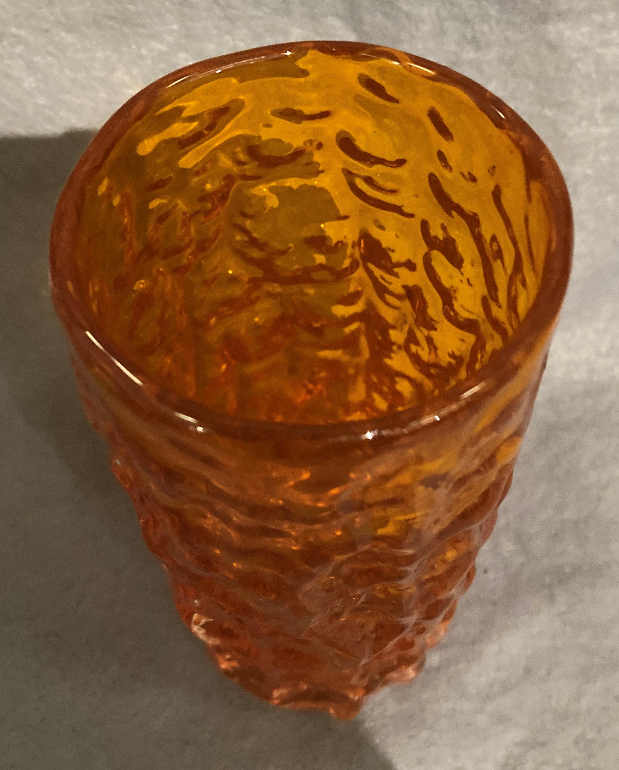 A Whitefriars tangerine bark vase, - Image 3 of 3