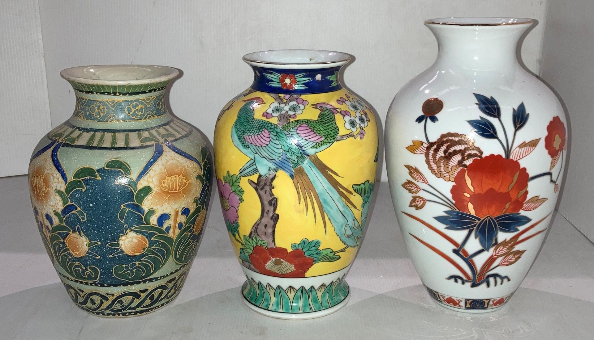 Three assorted hand-painted Oriental jars (saleroom location: S1QA04)