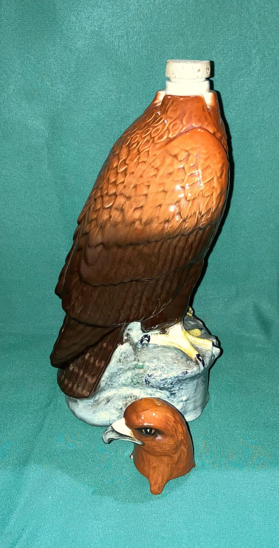 Three items including a Beswick 1969 golden eagle decanter with stopper and lid (26cm high - no - Image 3 of 4