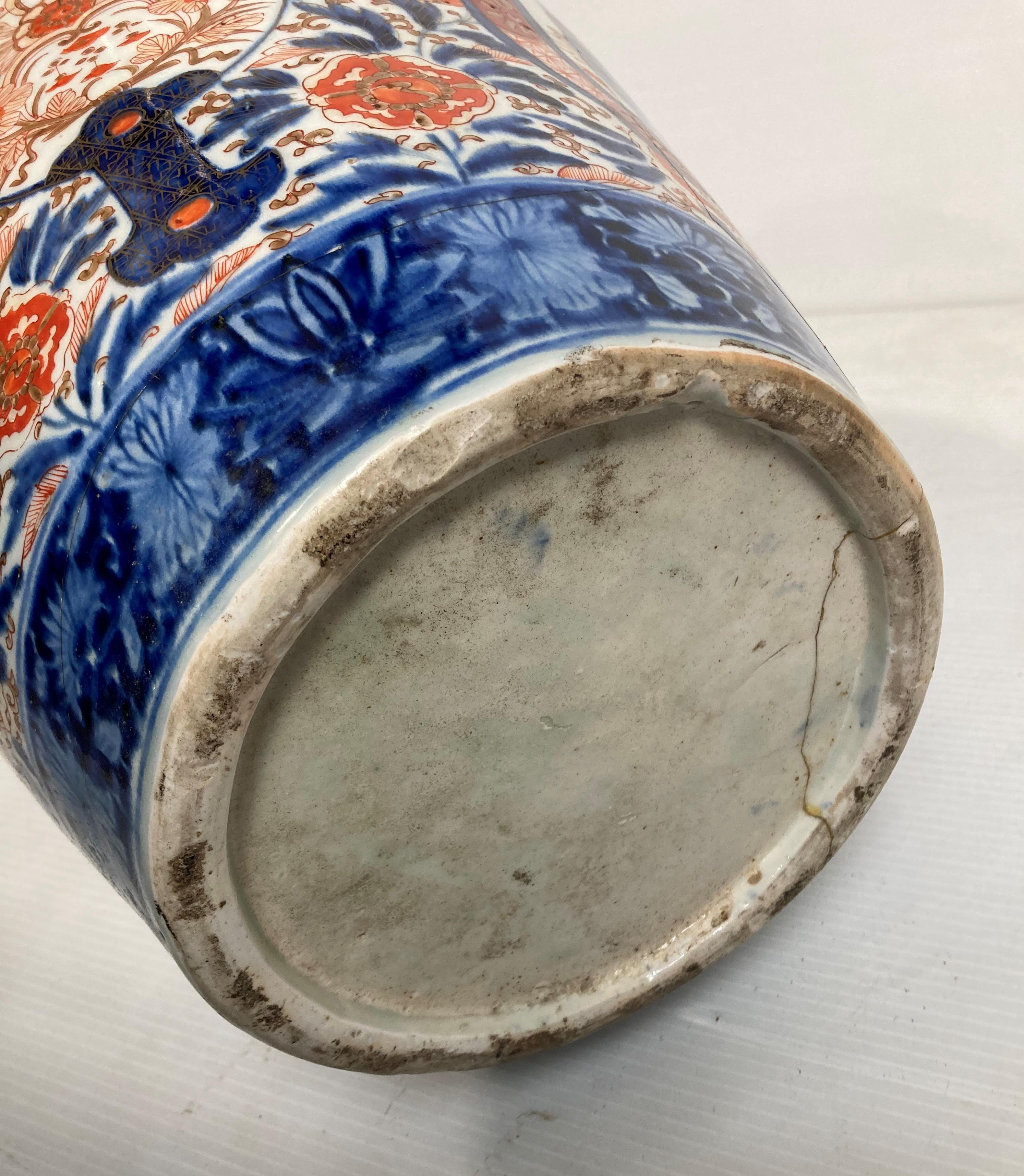An Early 19th Century Japanese Kintsugi (60cm high) vase/jardiniere with crack to base (saleroom - Image 10 of 10