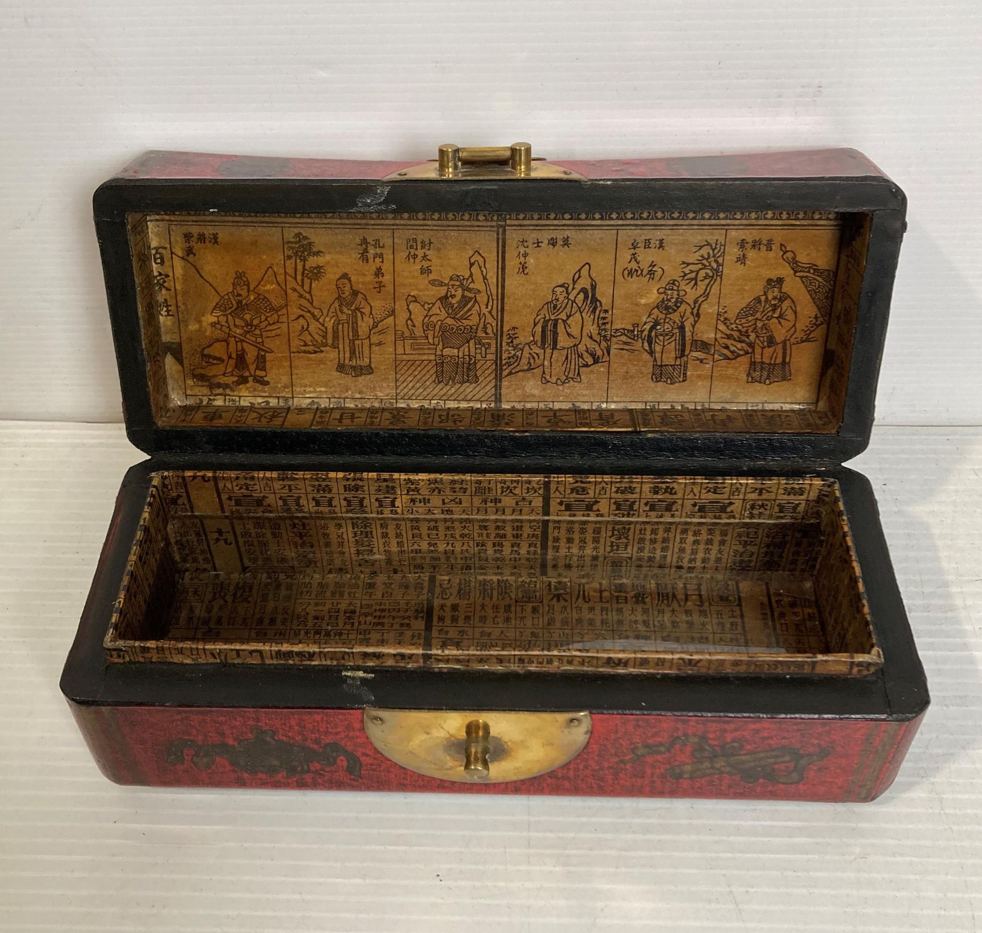 Two assorted Oriental boxes and two wooden circular stands (saleroom location: S2 QB14) - Image 3 of 8