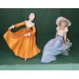 A Royal Doulton Pretty Ladies Best of the Classics 'Kirsty' ceramic figurine and a Nao Yong girl