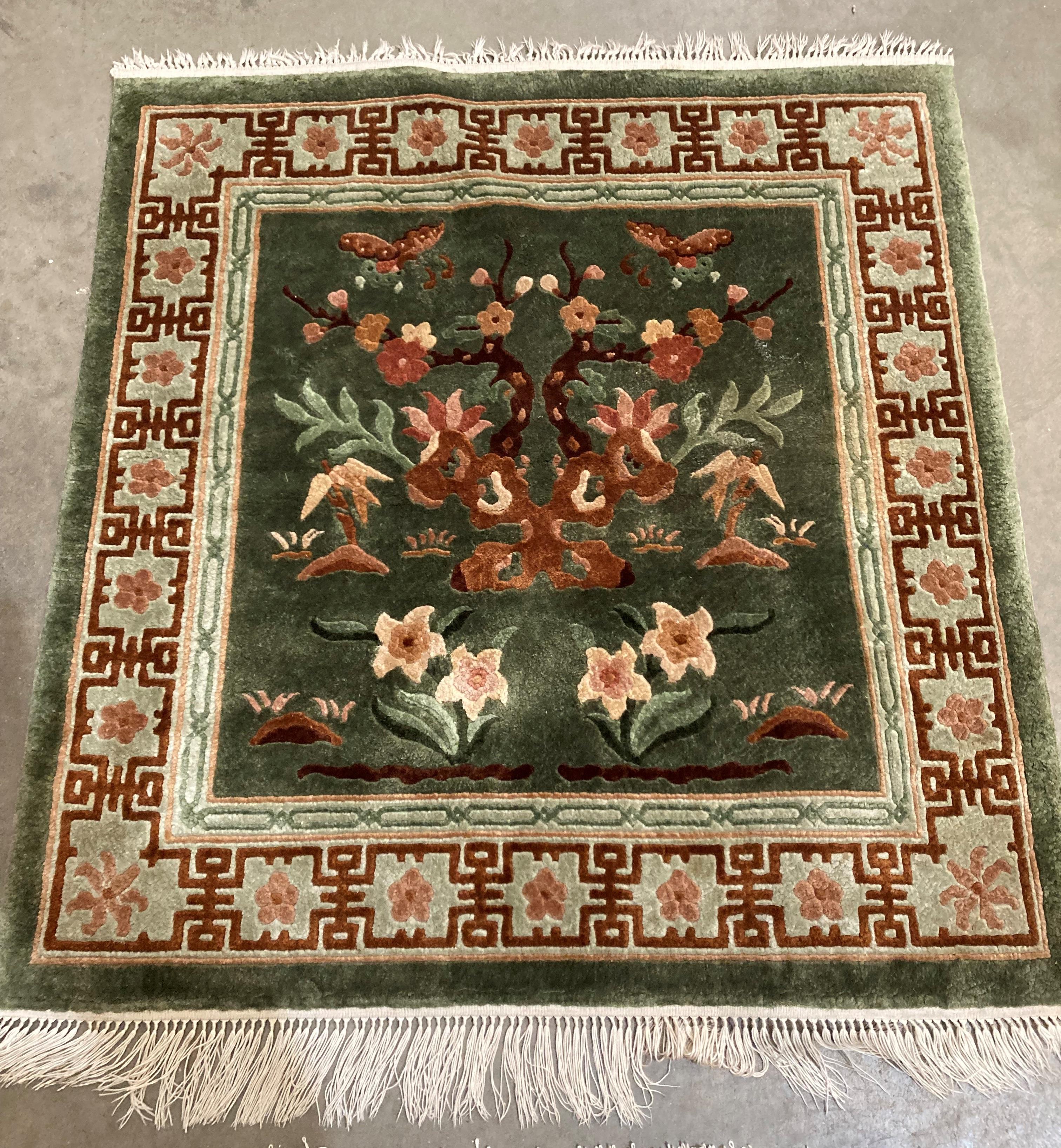 Two small Chinese mats/rugs, - Image 2 of 4