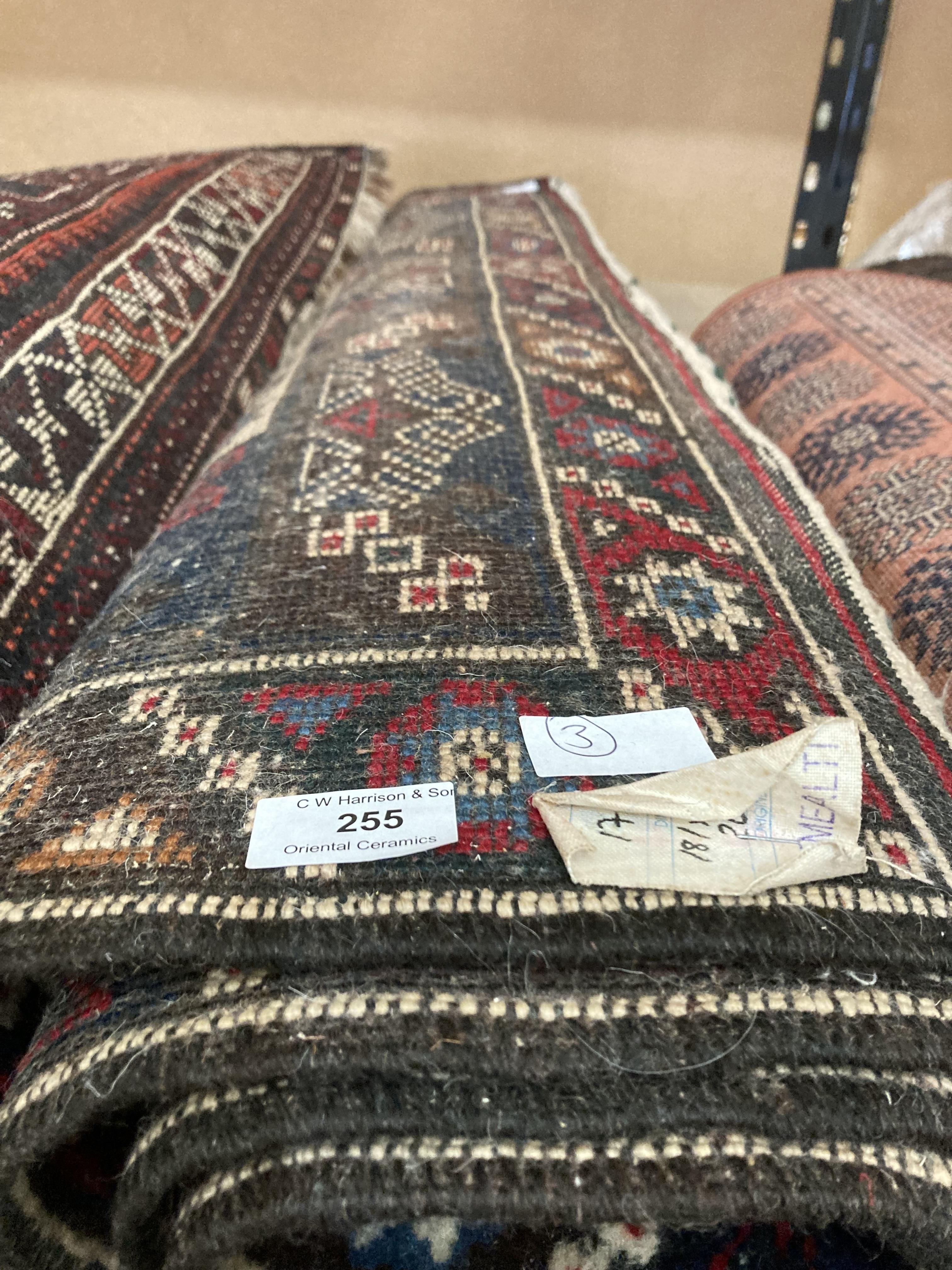 A Dosemalti red and blue patterned oriental rug, - Image 3 of 4