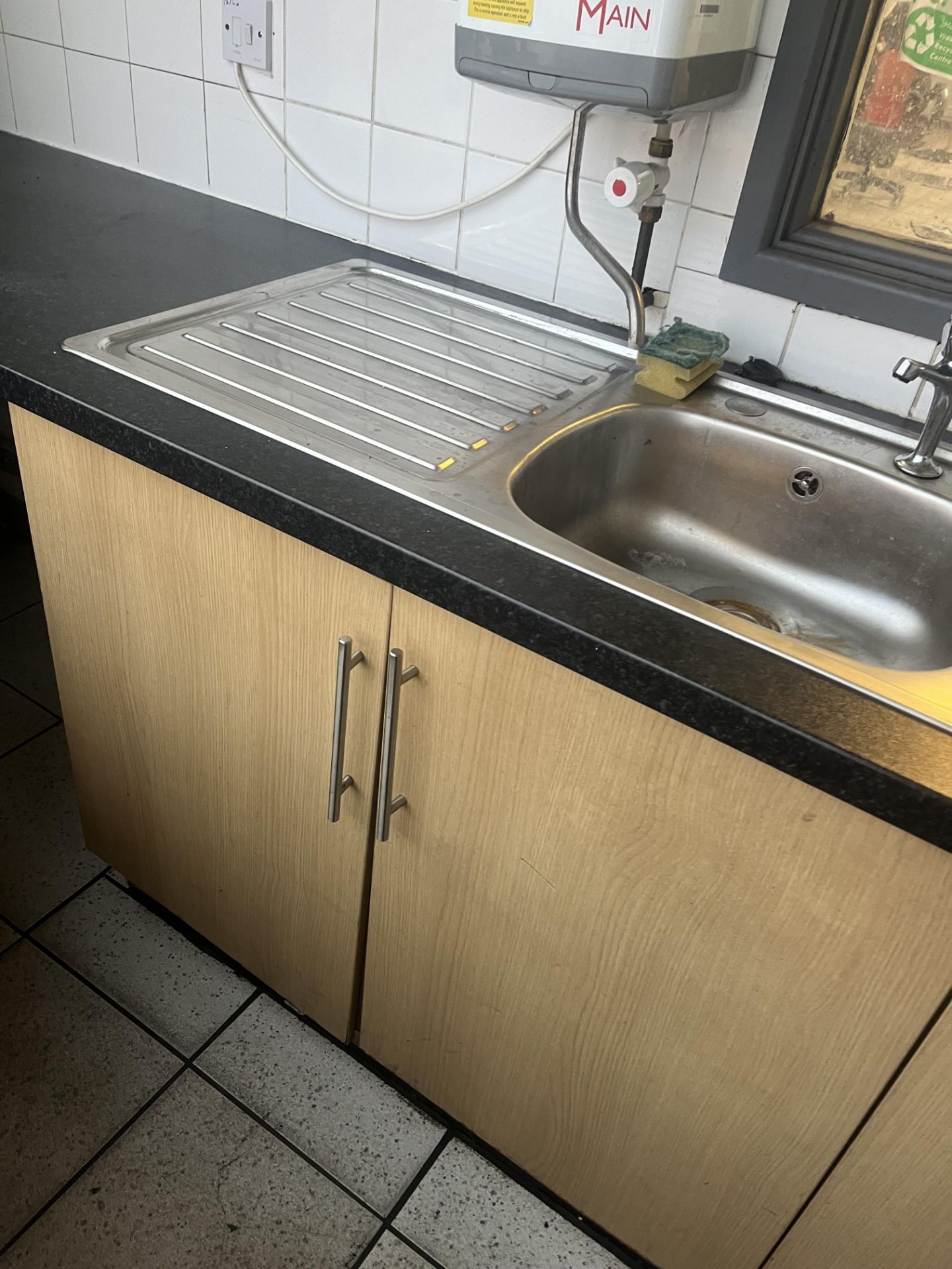 Contents to kitchen area including cupboards, sink, Main water heater, etc. - Image 3 of 5