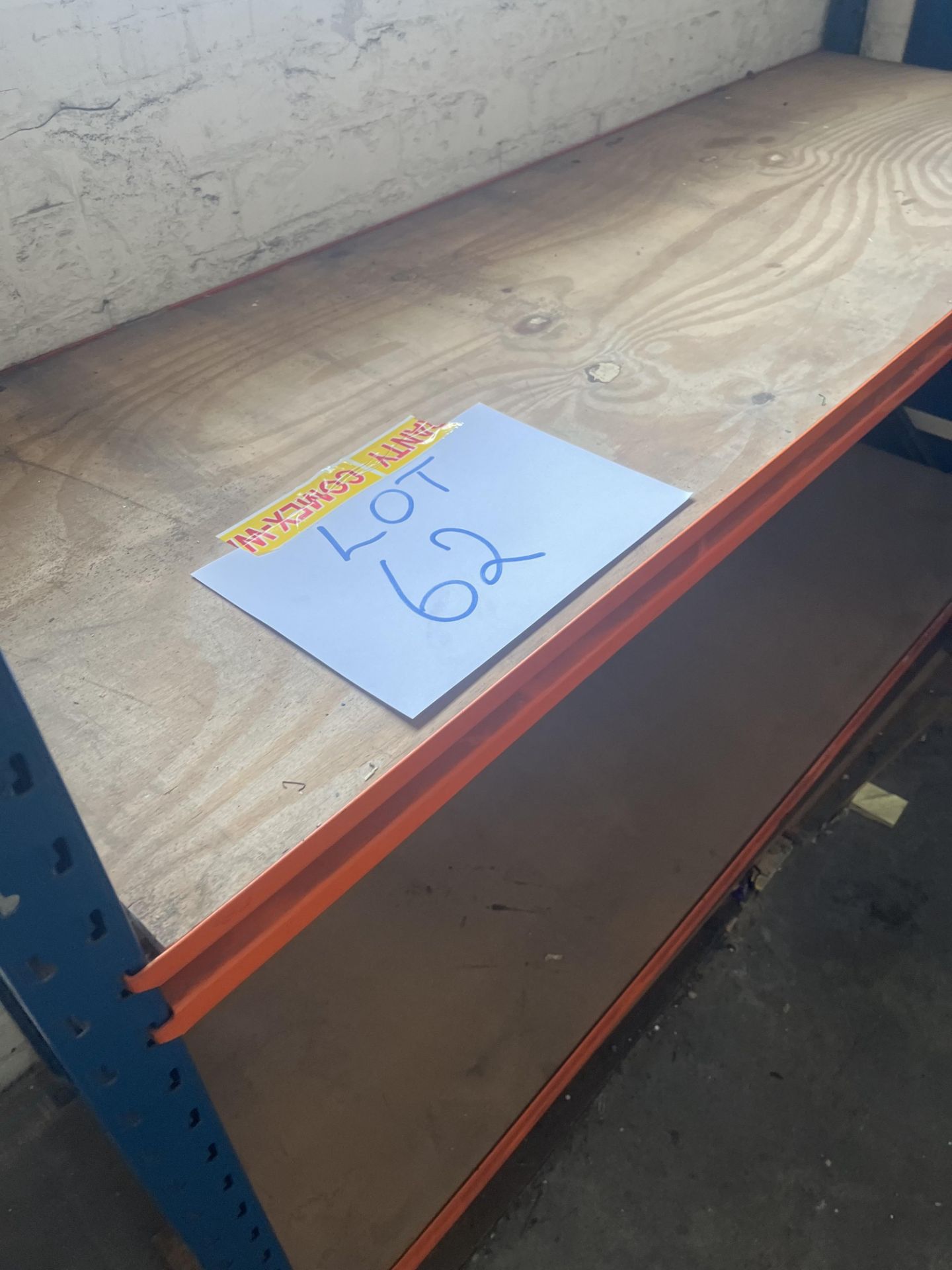 Large section of metal racking